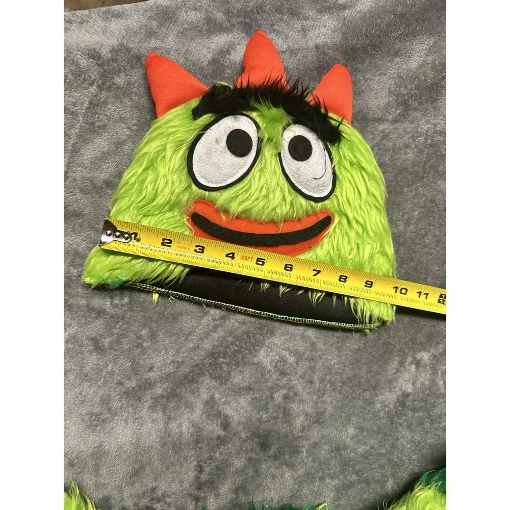 Yo Gabba Gabba Brobee Deluxe Toddler 2T Hat Mittens Full Costume Set Halloween